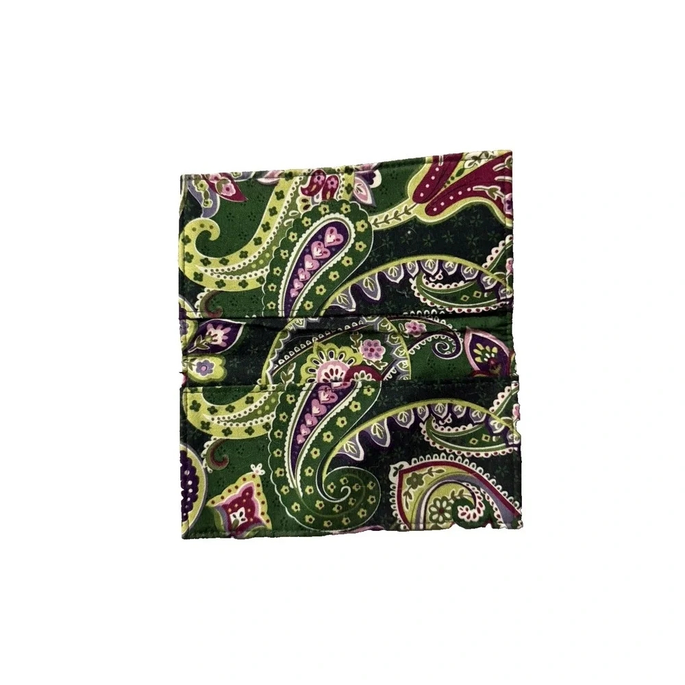 Vera Bradley Green Paisley Checkbook Cover